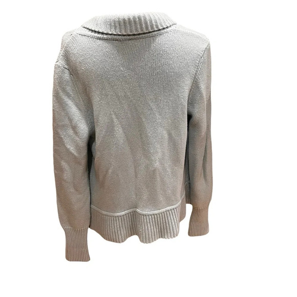 Talbots Womens Blue Open Front Cardigan Sweater M Lambswool Blend Cozy Layering - Picture 7 of 11